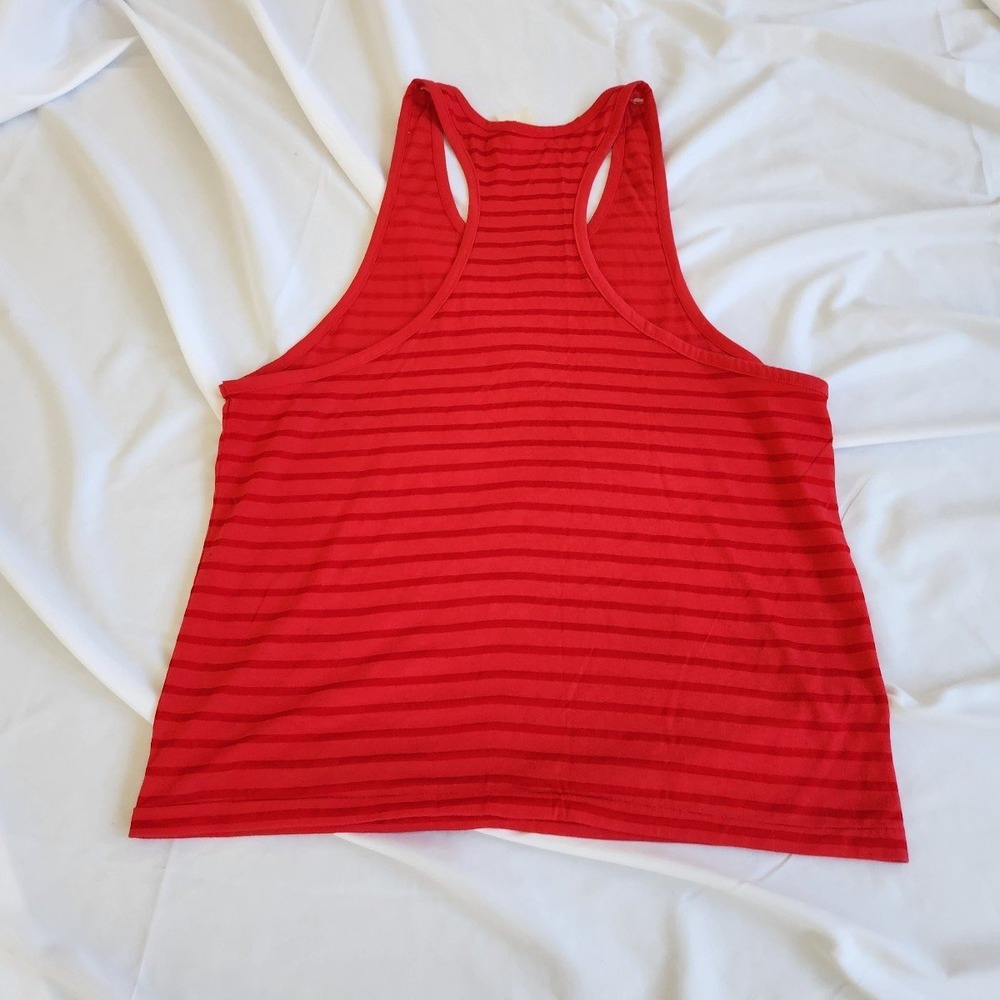 80s Red Striped Tank Top‎